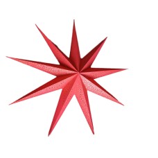 Christmas Xmas Star - 9 Point, Red, Zari-Printed, 110 cms (DELIVERING ONLY IN DELHI)